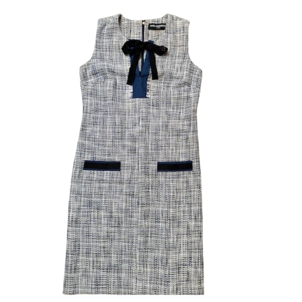 Karl Lagerfeld Paris - Sleeveless Tweed Dress